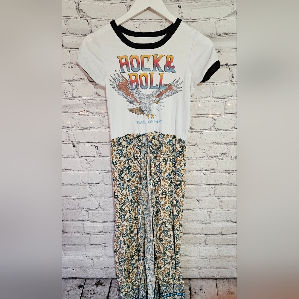 Upcycled T-shirt Duster Sz Xs/S